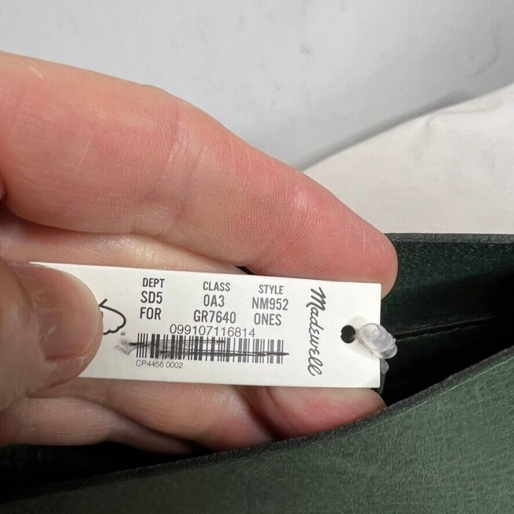 Madewell Forest Green Leather Bucket Bag - Picture 12 of 16